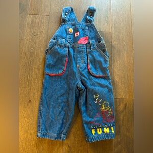 Disney Winnie the Pooh denim overalls size‎ 12-18 M
